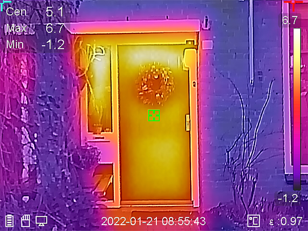 warmtebeeldfoto van voordeur | EnergieHuis Slim Wonen